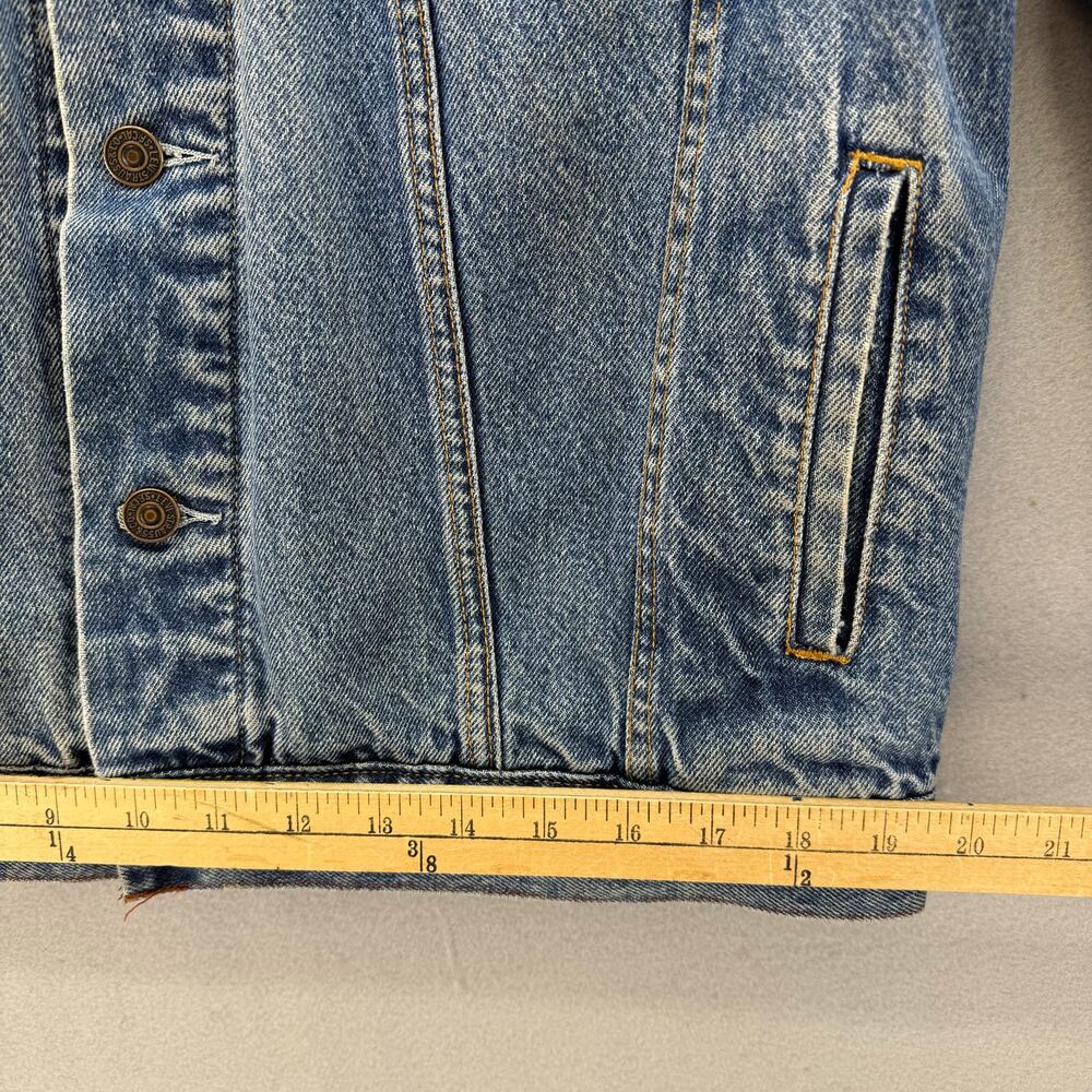 Levi's Signature Denim Jacket Men's L Standard Trucker Flannel Lined Vintage VTG - Picture 13 of 13